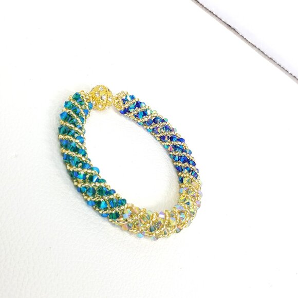 Multi Color Crystal Bracelet Beaded Bracelet - Picture 7 of 12